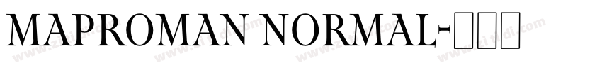 MapRoman Normal字体转换
